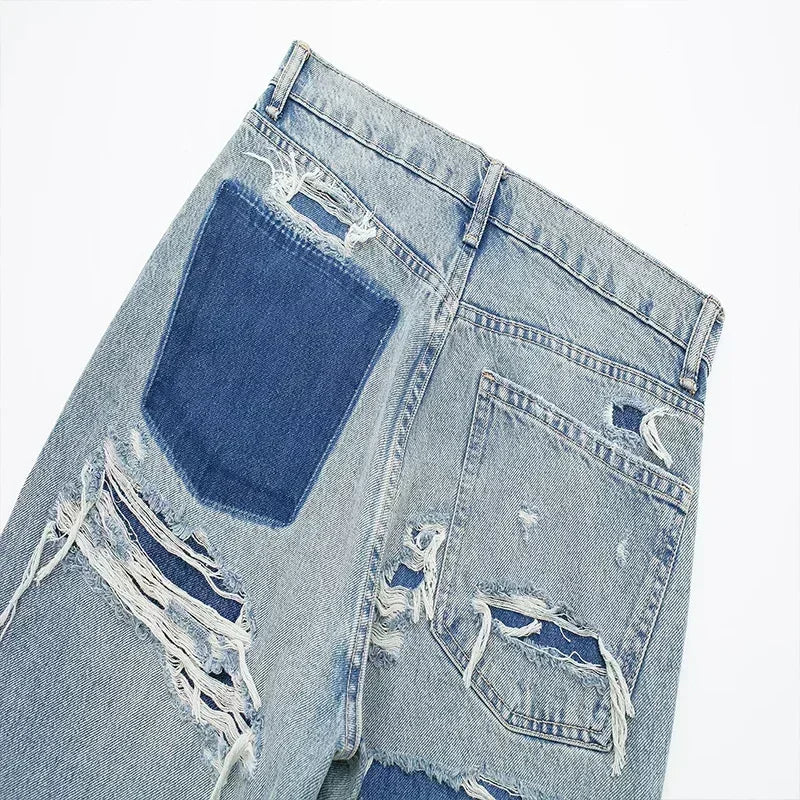 Lavital™ | Jean Patchwork Destroyed