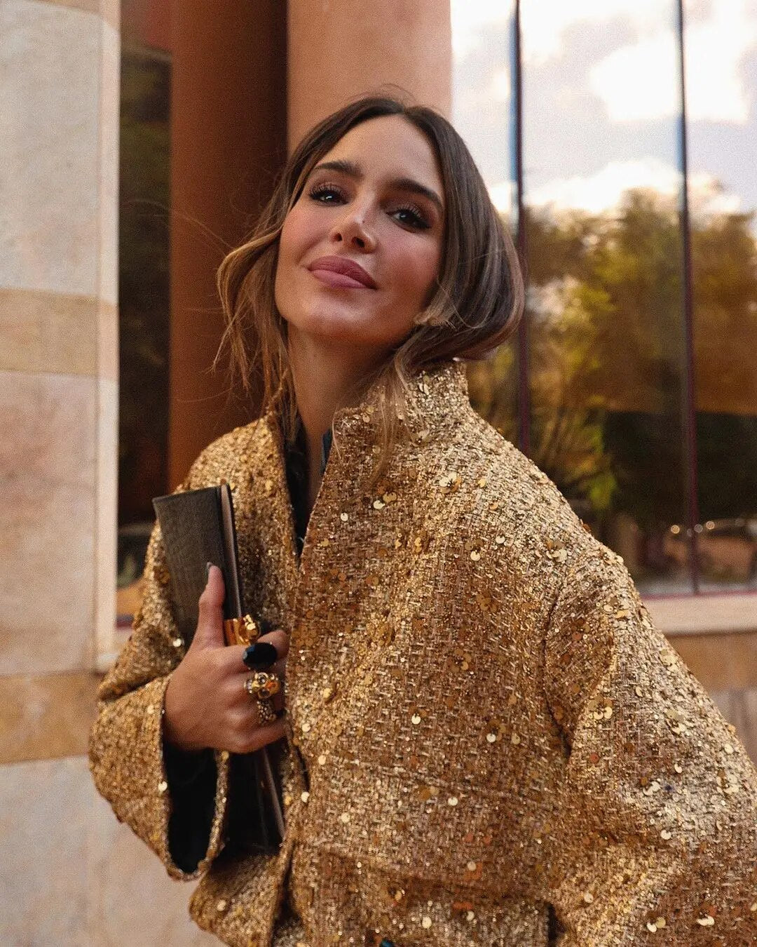 Lavital™ | Veste en Sequins Dorés