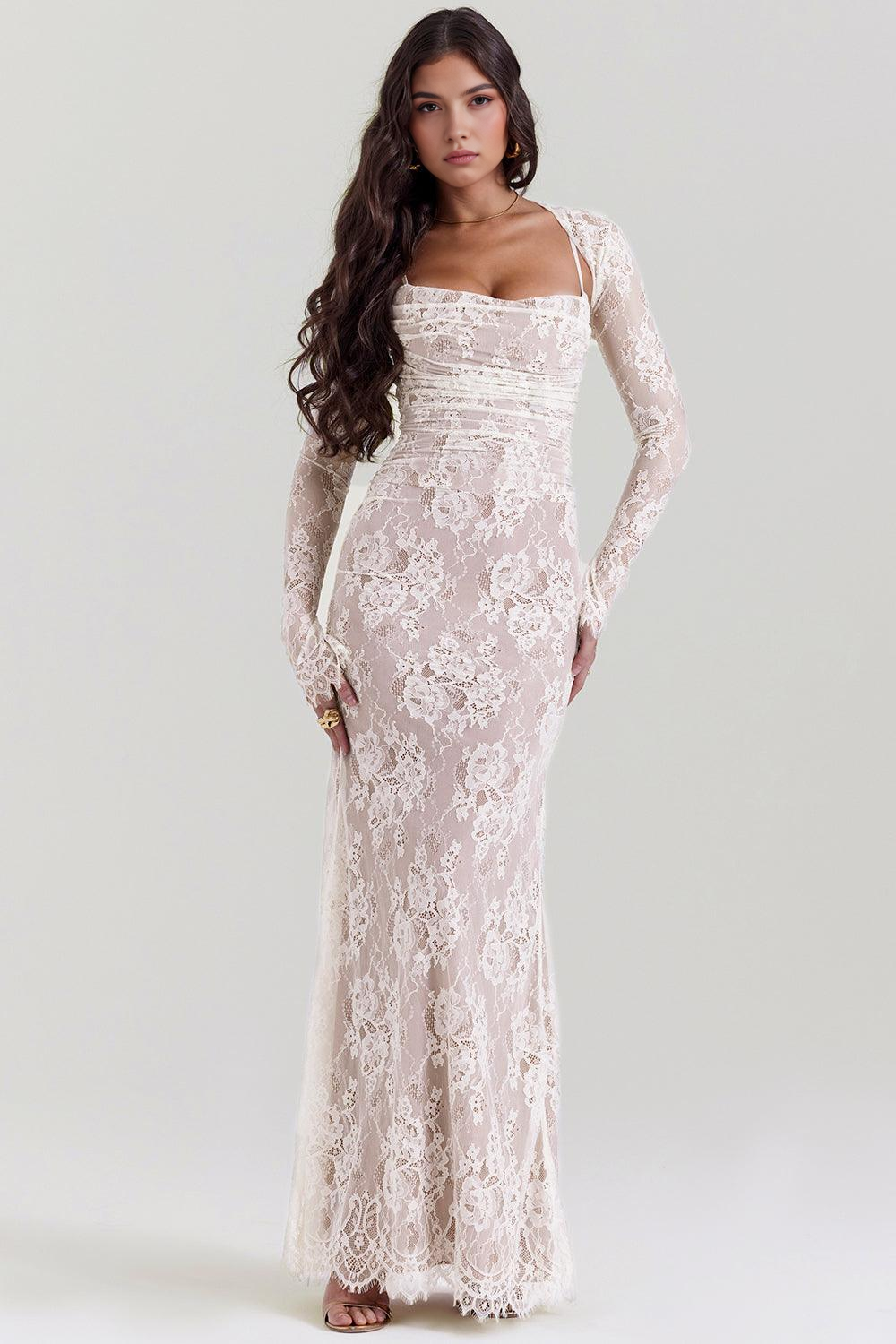 CELESTE - Robe maxi en dentelle
