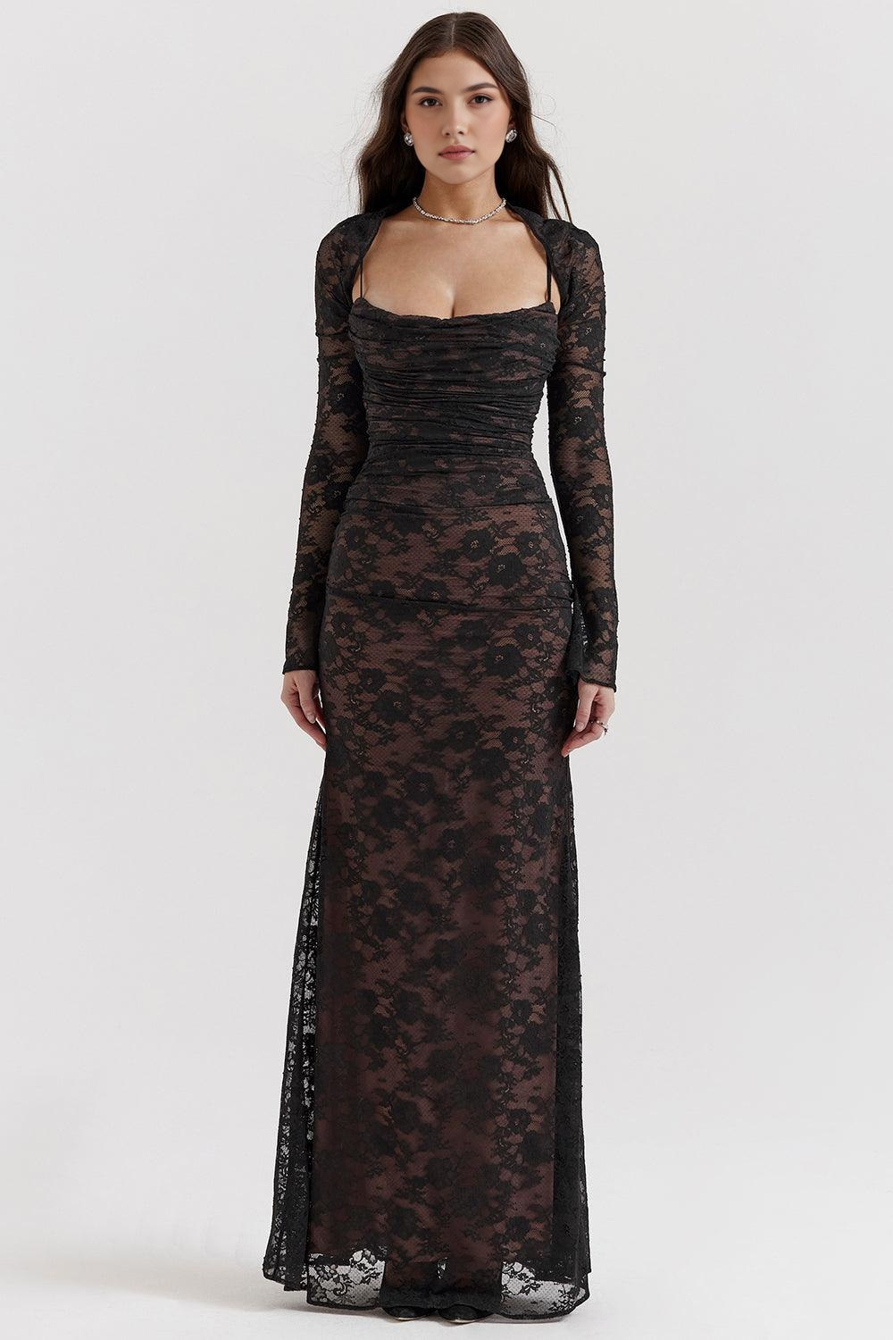 CELESTE - Robe maxi en dentelle