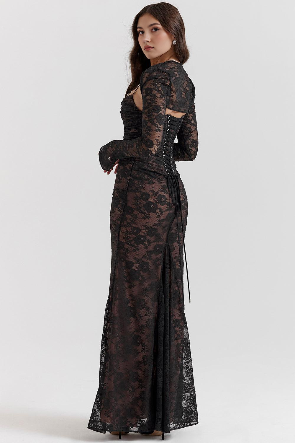 CELESTE - Robe maxi en dentelle