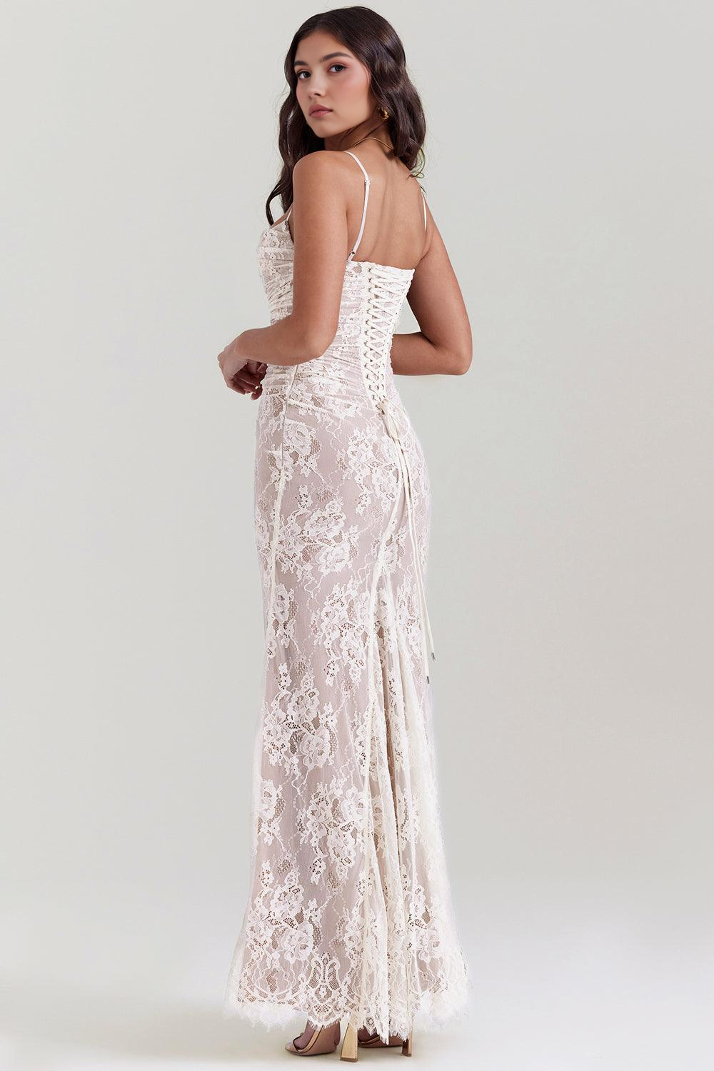 CELESTE - Robe maxi en dentelle