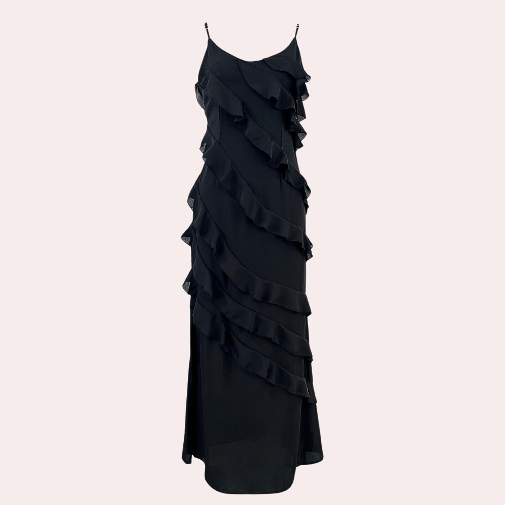 Adrienne – Robe Élégante à Volants