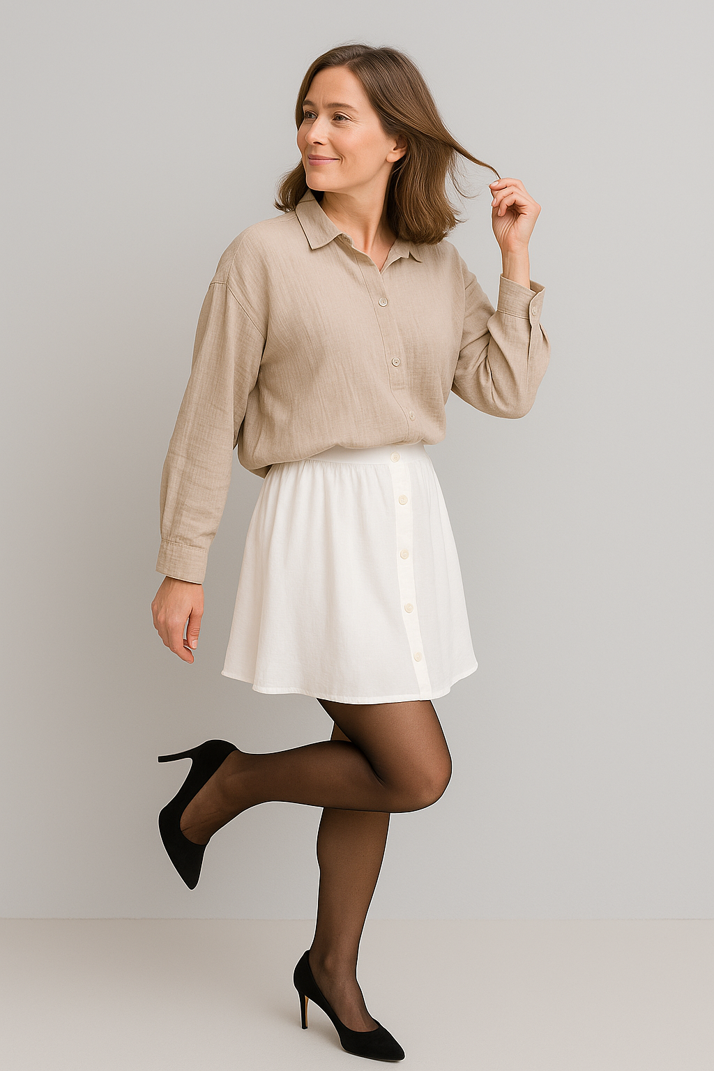 Clara | chemisier et jupe élégants