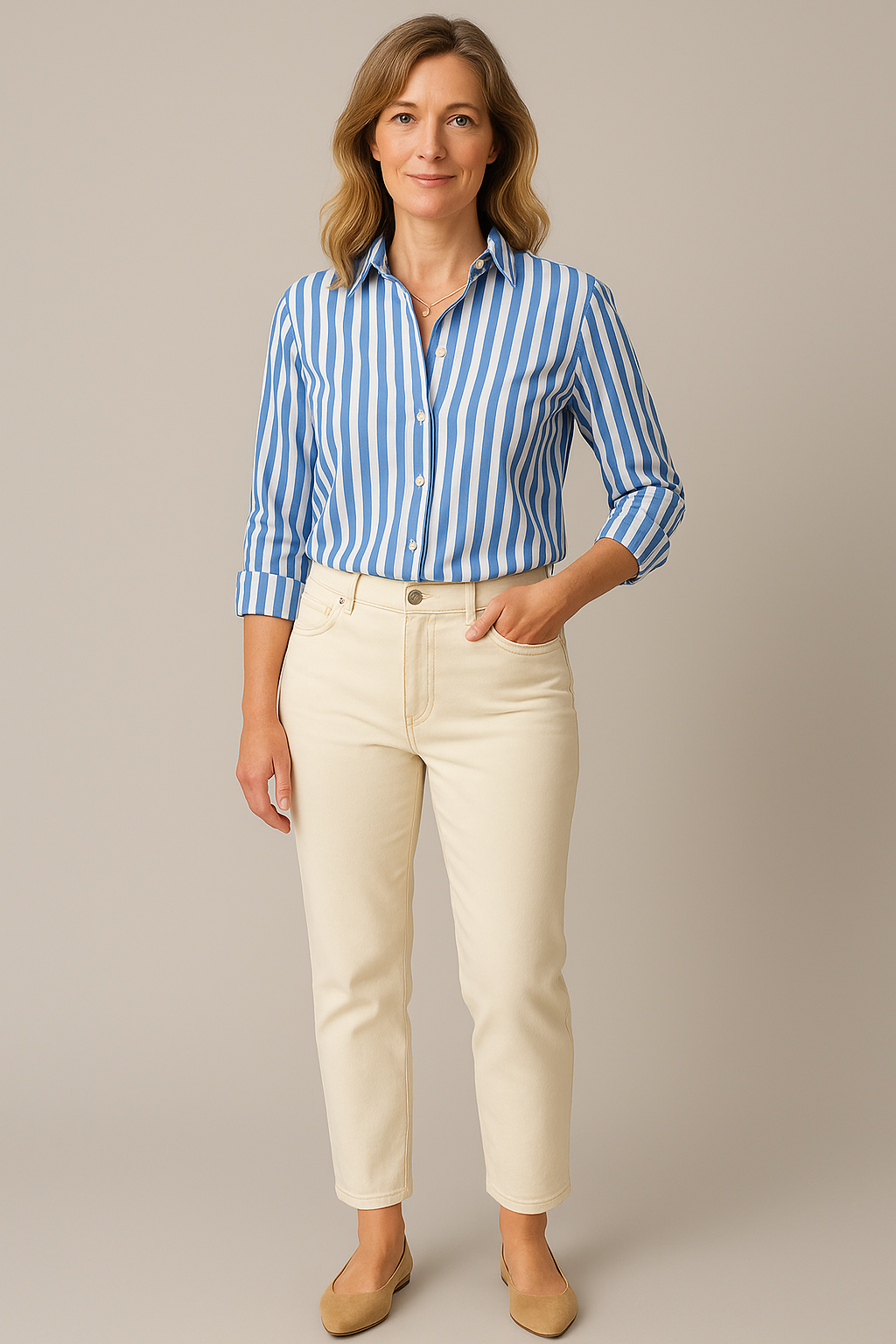 Chemise Élise – Rayures Classiques