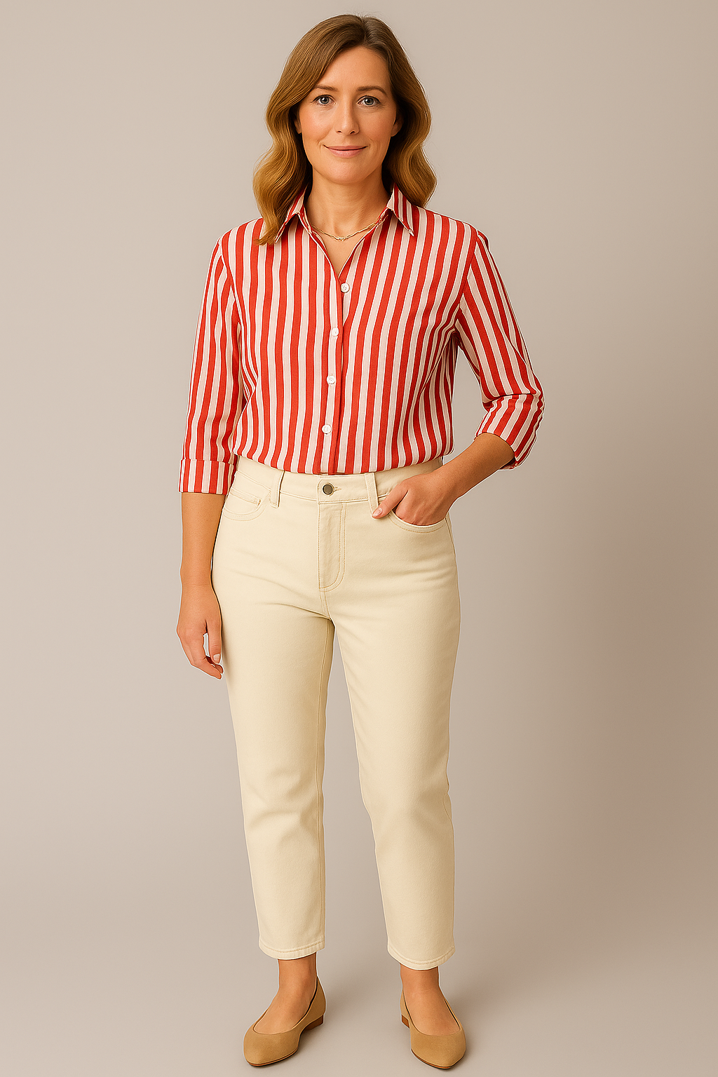 Chemise Élise – Rayures Classiques