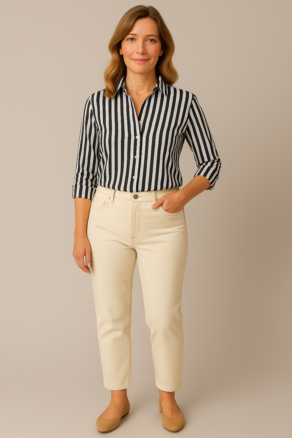 Chemise Élise – Rayures Classiques