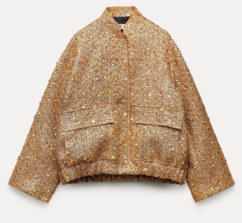 Lavital™ | Veste en Sequins Dorés