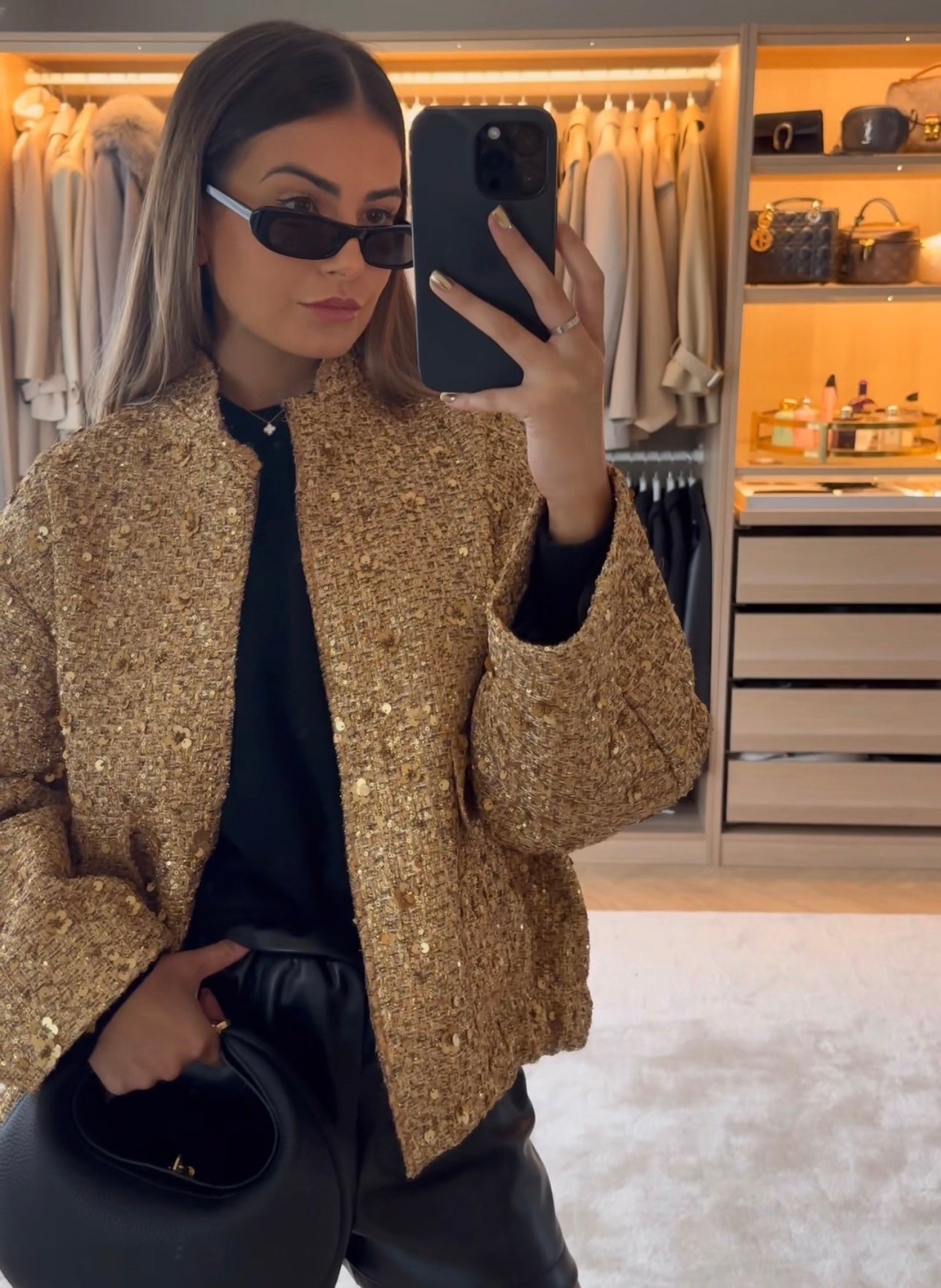 Lavital™ | Veste en Sequins Dorés