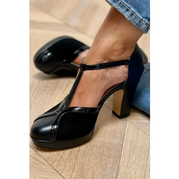 Christa - Black Stiletto Heels