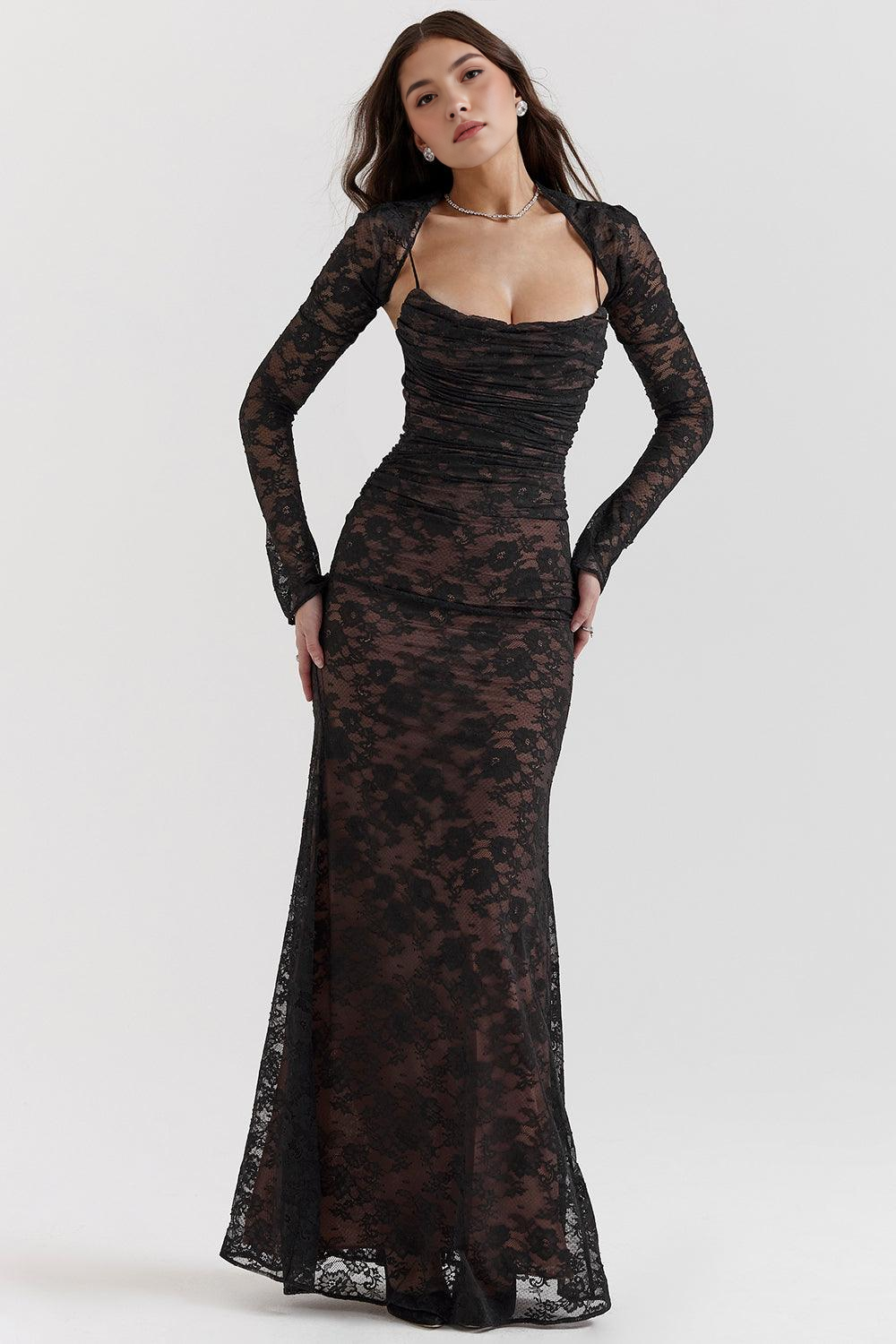 CELESTE - Robe maxi en dentelle