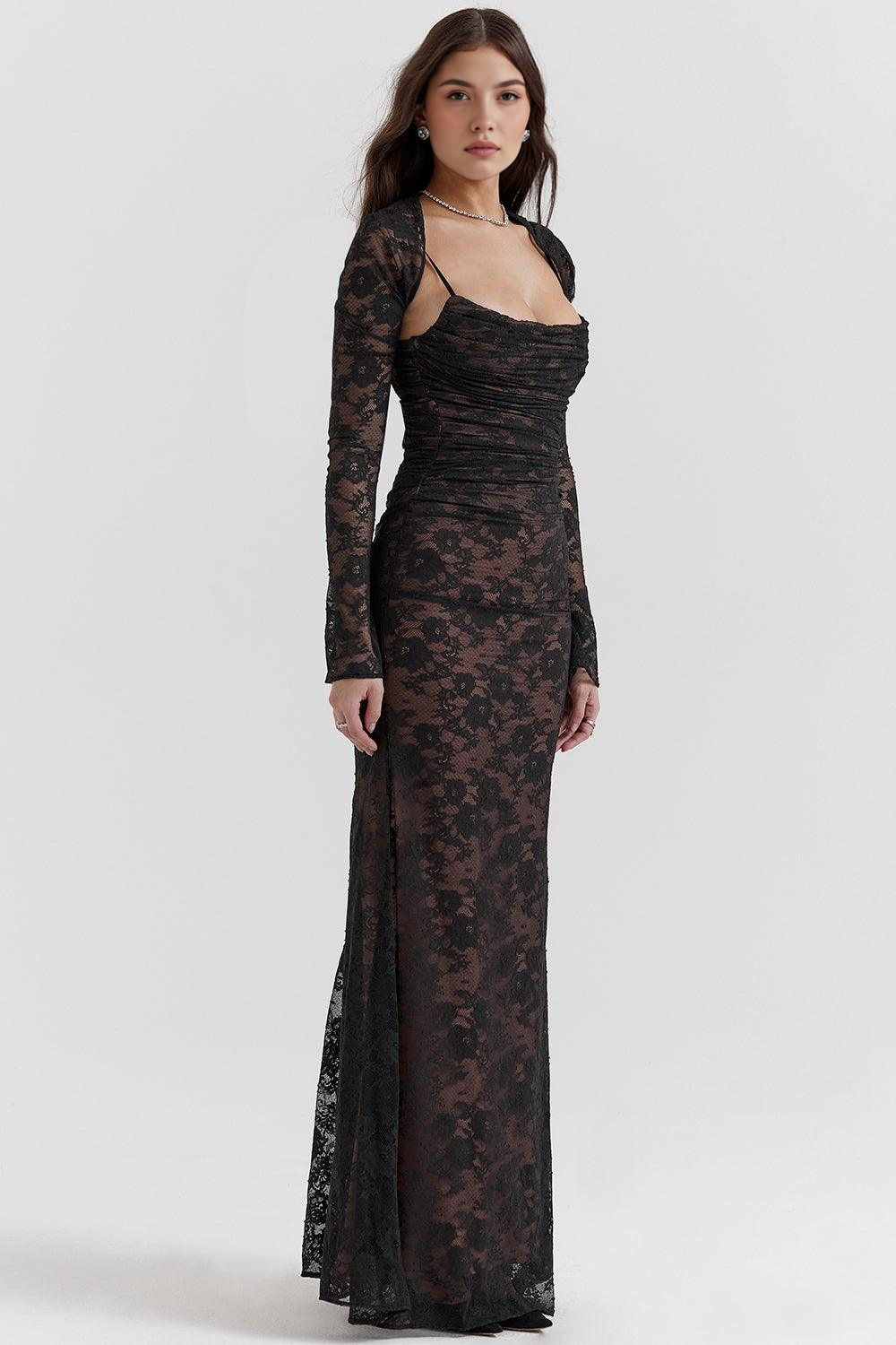CELESTE - Robe maxi en dentelle