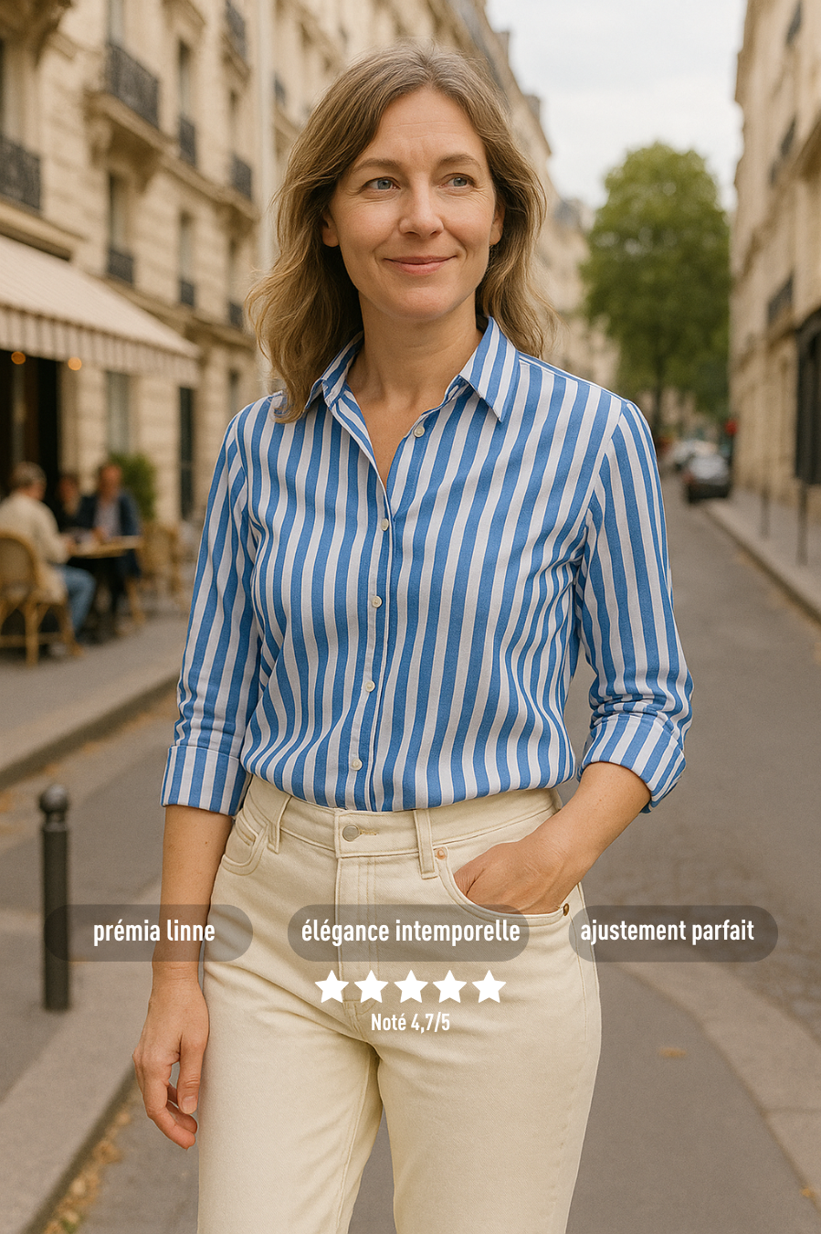 Chemise Élise – Rayures Classiques